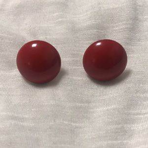 Red post earrings